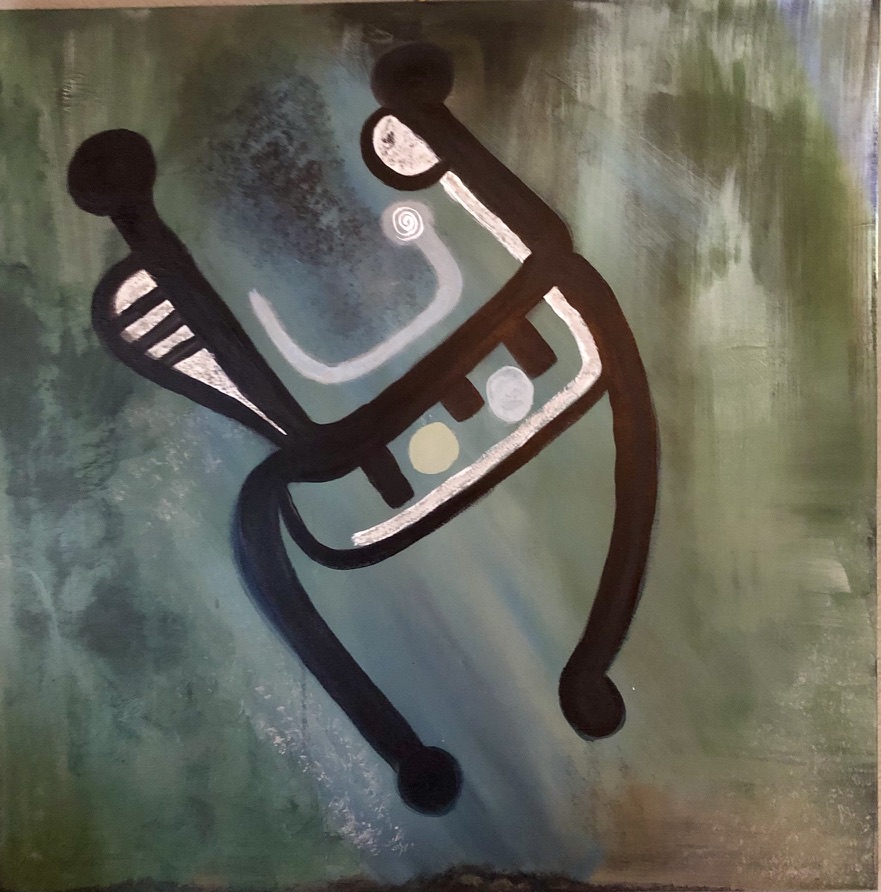 GLYPH (after) acrylic on canvas by Artist geeeh